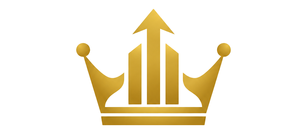 CapitalKingdom logo — a golden crown with a rising growth arrow